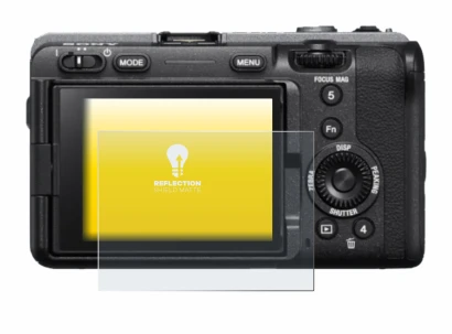 Abbildung des Geräts Sony FX3 mit einer Vielzahl des Displayschutzes.