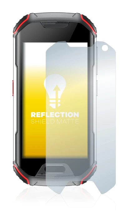 Abbildung des Geräts Unihertz Atom XL mit einer Vielzahl des Displayschutzes.