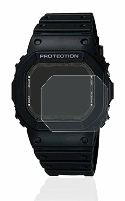 Abbildung des Geräts Casio G-Shock GW-5000-1JF mit einer Vielzahl des Displayschutzes.