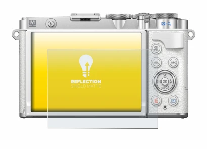 Abbildung des Geräts Olympus PEN E-P7 mit einer Vielzahl des Displayschutzes.