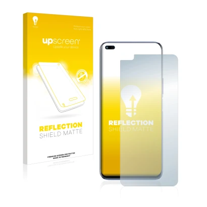 Vorderseite einer Produktverpackung mit dem Markenlogo upscreen. Daneben ist das Gerät Huawei Nova 8i mit dem zugehörigen Disp