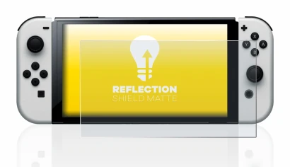 Abbildung des Geräts Nintendo Switch OLED-Modell mit einer Vielzahl des Displayschutzes.