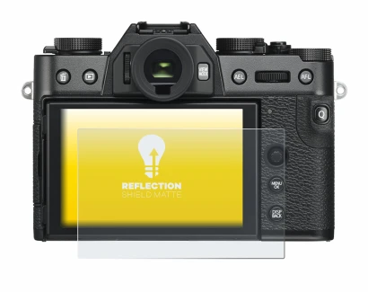 Abbildung des Geräts Fujifilm X-T30 ll mit einer Vielzahl des Displayschutzes.