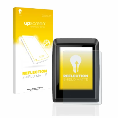 Vorderseite einer Produktverpackung mit dem Markenlogo upscreen. Daneben ist das Gerät Bosch Kiox 300 mit dem zugehörigen Disp