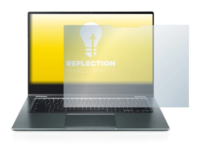 Abbildung des Geräts Acer Chromebook Spin 514 mit einer Vielzahl des Displayschutzes.