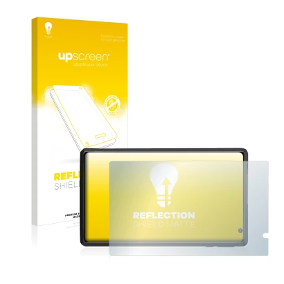 Vorderseite einer Produktverpackung mit dem Markenlogo upscreen. Daneben ist das Gerät Pritom L8 mit dem zugehörigen Displaysc