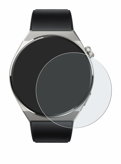 Abbildung des Geräts Huawei Watch GT 3 Pro Titanium (46mm) mit einer Vielzahl des Displayschutzes.