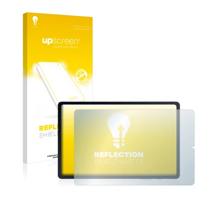 Vorderseite einer Produktverpackung mit dem Markenlogo upscreen. Daneben ist das Gerät Samsung Galaxy Tab S6 Lite LTE 2022 mit