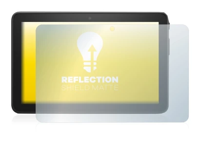 Abbildung des Geräts Amazon Fire 7 2022 mit einer Vielzahl des Displayschutzes.