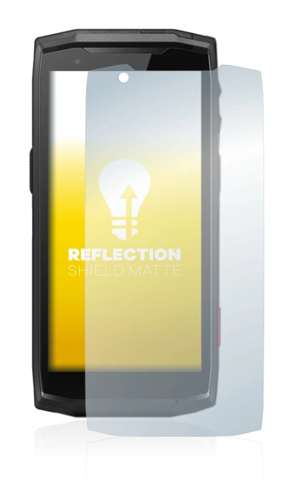 Abbildung des Geräts Crosscall Core-M5 mit einer Vielzahl des Displayschutzes.