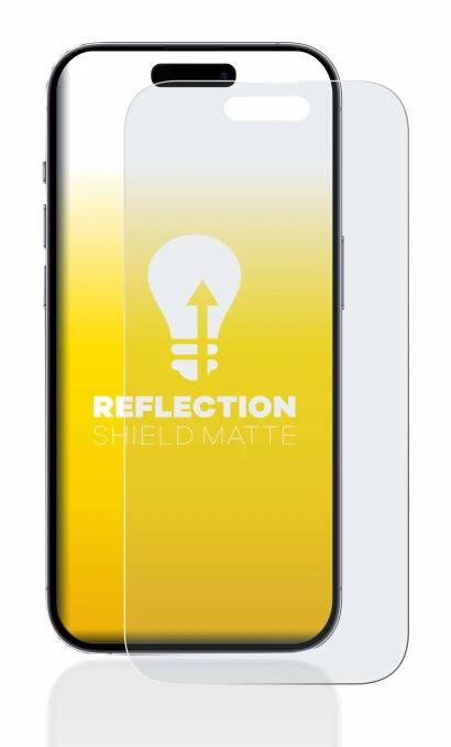 Abbildung des Geräts Apple iPhone 14 Pro mit einer Vielzahl des Displayschutzes.