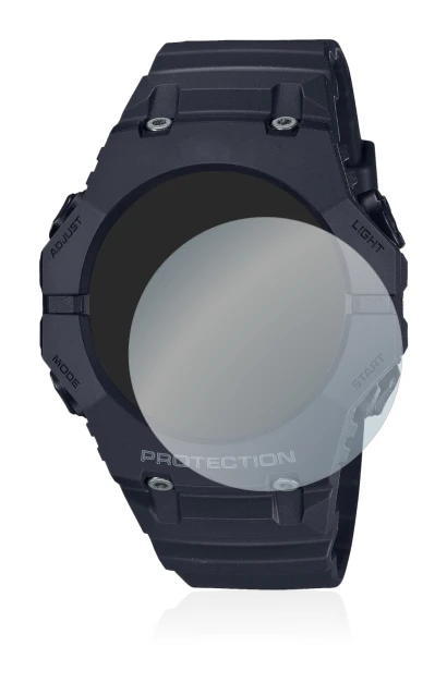 Abbildung des Geräts Casio G-Shock GA-B001 mit einer Vielzahl des Displayschutzes.