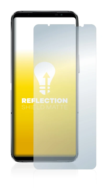 Abbildung des Geräts ASUS ROG Phone 6D Ultimate mit einer Vielzahl des Displayschutzes.