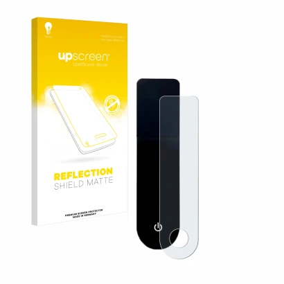 Vorderseite einer Produktverpackung mit dem Markenlogo upscreen. Daneben ist das Gerät Xiaomi Mi 3 E-Scooter mit dem zugehörig