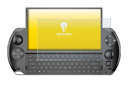 Abbildung des Geräts GPD Win 4 mit einer Vielzahl des Displayschutzes.