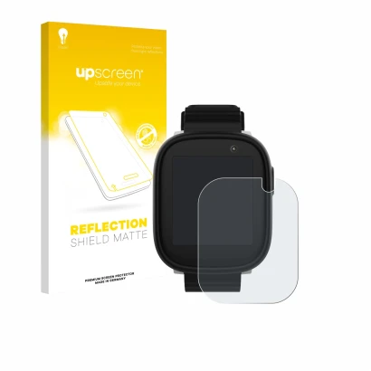 Vorderseite einer Produktverpackung mit dem Markenlogo upscreen. Daneben ist das Gerät Xplora X6 Play 2022 (1. Generation) mit