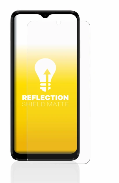 Abbildung des Geräts Nokia G22 mit einer Vielzahl des Displayschutzes.