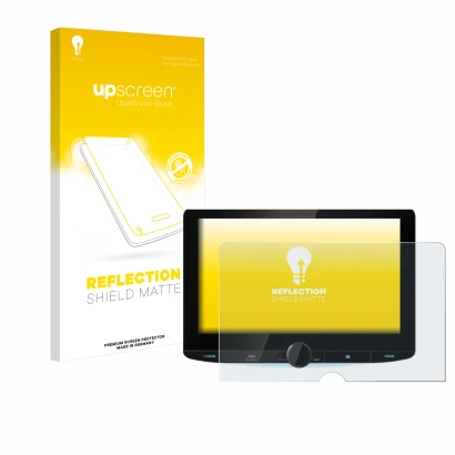 Vorderseite einer Produktverpackung mit dem Markenlogo upscreen. Daneben ist das Gerät Kenwood DNR992RVS mit dem zugehörigen D