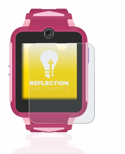 Abbildung des Geräts TCL Movetime Family Watch MT42X mit einer Vielzahl des Displayschutzes.