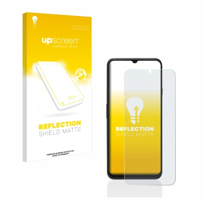 Vorderseite einer Produktverpackung mit dem Markenlogo upscreen. Daneben ist das Gerät Cubot P80 mit dem zugehörigen Displaysc