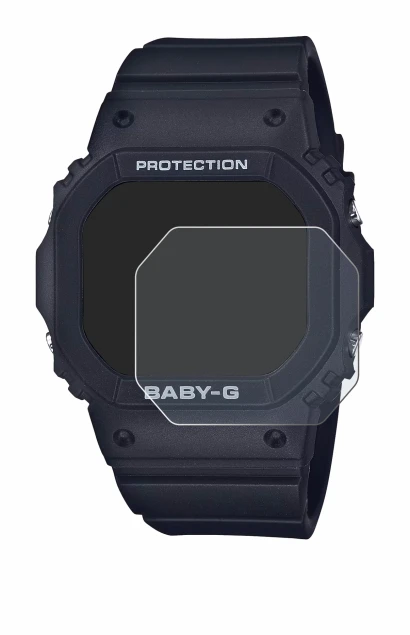 Abbildung des Geräts Casio Baby-G BGD-565 mit einer Vielzahl des Displayschutzes.
