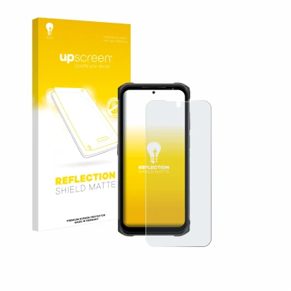 Vorderseite einer Produktverpackung mit dem Markenlogo upscreen. Daneben ist das Gerät Ulefone Armor 12S mit dem zugehörigen D