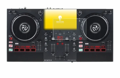 Abbildung des Geräts Numark Mixstream Pro+ mit einer Vielzahl des Displayschutzes.
