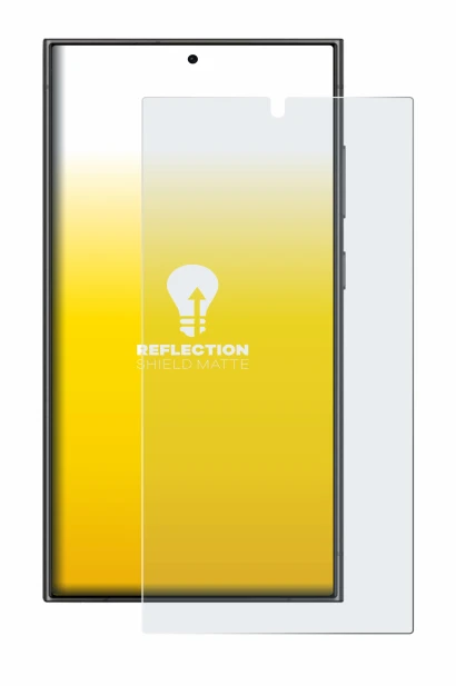 Abbildung des Geräts Samsung Galaxy S24 Ultra (case-friendly) mit einer Vielzahl des Displayschutzes.