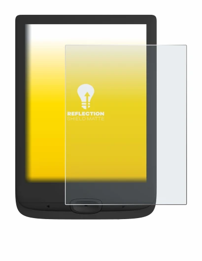 Abbildung des Geräts PocketBook Basic Lux 4 mit einer Vielzahl des Displayschutzes.