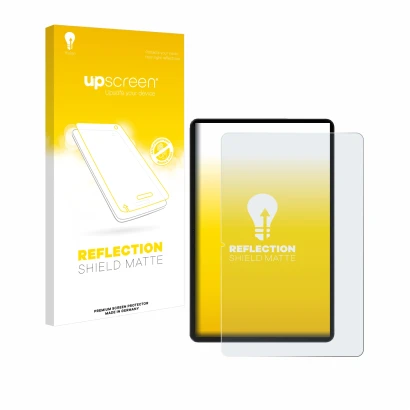 Vorderseite einer Produktverpackung mit dem Markenlogo upscreen. Daneben ist das Gerät Honor Pad 9 mit dem zugehörigen Display