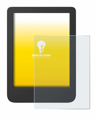 Abbildung des Geräts Tolino Shine 5 2024 mit einer Vielzahl des Displayschutzes.