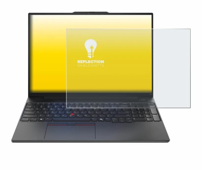 Abbildung des Geräts Lenovo ThinkPad E16 Gen 2 mit einer Vielzahl des Displayschutzes.