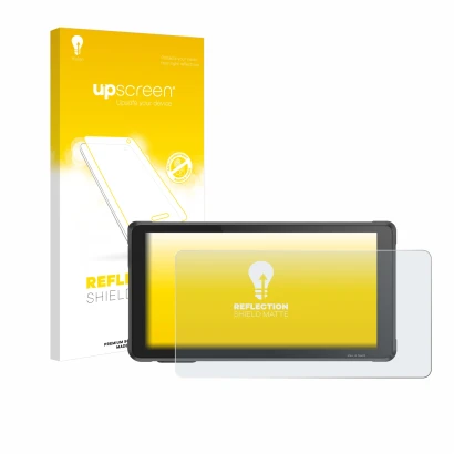 Vorderseite einer Produktverpackung mit dem Markenlogo upscreen. Daneben ist das Gerät Interphone RideSync Sync55 mit dem zuge