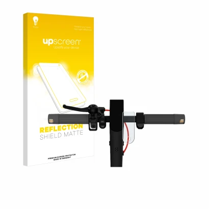 Vorderseite einer Produktverpackung mit dem Markenlogo upscreen. Daneben ist das Gerät Xiaomi Mi 4 Lite E-Scooter (2. Gen.) mi