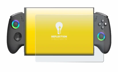 Abbildung des Geräts OneXPlayer X1 Mini mit einer Vielzahl des Displayschutzes.