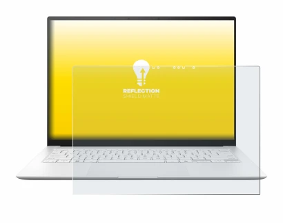 Abbildung des Geräts ASUS ZenBook S 14 UX5406 mit einer Vielzahl des Displayschutzes.