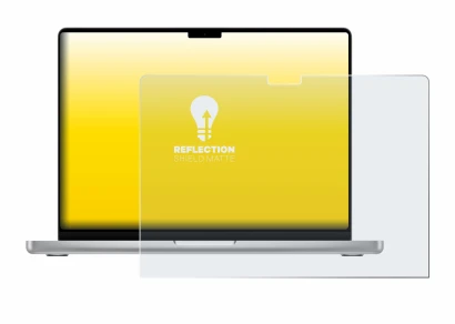 Abbildung des Geräts Apple MacBook Pro 14" 2024 M4 mit einer Vielzahl des Displayschutzes.