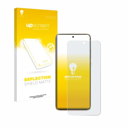 Vorderseite einer Produktverpackung mit dem Markenlogo upscreen. Daneben ist das Gerät Motorola Edge 50 Neo mit dem zugehörige