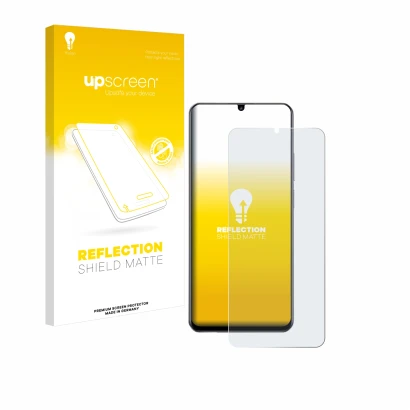 Vorderseite einer Produktverpackung mit dem Markenlogo upscreen. Daneben ist das Gerät realme Note 60 4G mit dem zugehörigen D