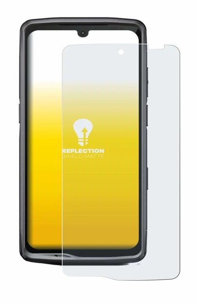 Abbildung des Geräts Crosscall Stellar M6E mit einer Vielzahl des Displayschutzes.