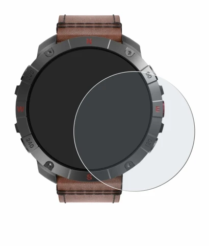 Abbildung des Geräts Polar Grit X2 Pro Titan mit einer Vielzahl des Displayschutzes.