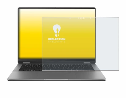 Abbildung des Geräts ASUS Vivobook 14 Flip TP3407 mit einer Vielzahl des Displayschutzes.