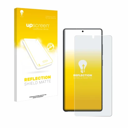 Vorderseite einer Produktverpackung mit dem Markenlogo upscreen. Daneben ist das Gerät Samsung Galaxy S25 Ultra Enterprise Edi