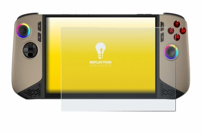 Abbildung des Geräts MSI Claw 8 AI+ mit einer Vielzahl des Displayschutzes.