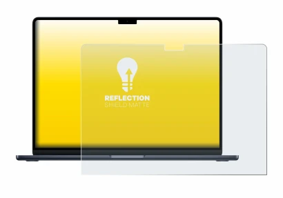 Abbildung des Geräts Apple MacBook Air 15" M4 2025 mit einer Vielzahl des Displayschutzes.