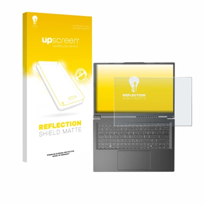 Vorderseite einer Produktverpackung mit dem Markenlogo upscreen. Daneben ist das Gerät Acer Aspire 14 AI mit dem zugehörigen D