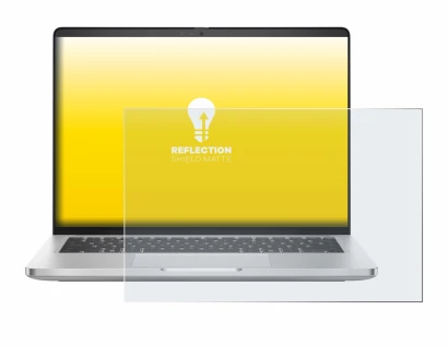 Abbildung des Geräts Dell Pro 14 Plus PB14250 mit einer Vielzahl des Displayschutzes.