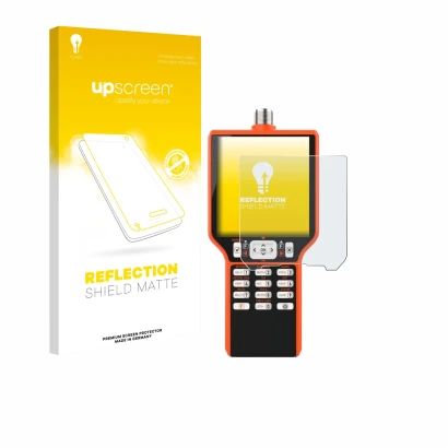 Vorderseite einer Produktverpackung mit dem Markenlogo upscreen. Daneben ist das Gerät RigExpert MATCH mit dem zugehörigen Dis