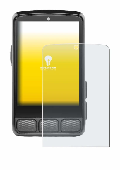 Abbildung des Geräts Wahoo Elemnt Roam V3 mit einer Vielzahl des Displayschutzes.