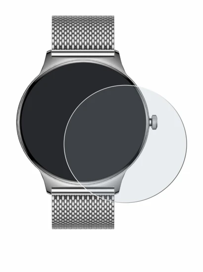 Abbildung des Geräts Pireware Slim Smartwatch mit einer Vielzahl des Displayschutzes.